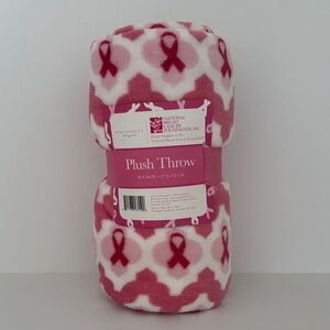 Breast Cancer Awareness Plush Throw